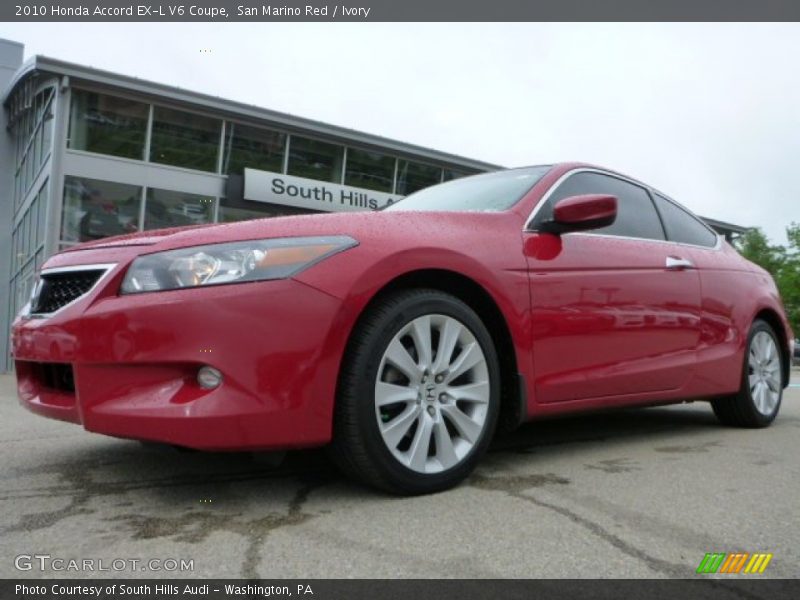 San Marino Red / Ivory 2010 Honda Accord EX-L V6 Coupe
