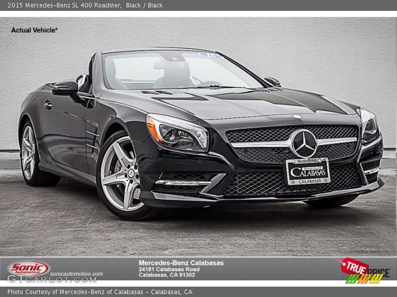 Black / Black 2015 Mercedes-Benz SL 400 Roadster