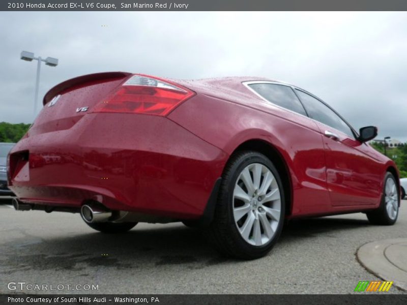 San Marino Red / Ivory 2010 Honda Accord EX-L V6 Coupe