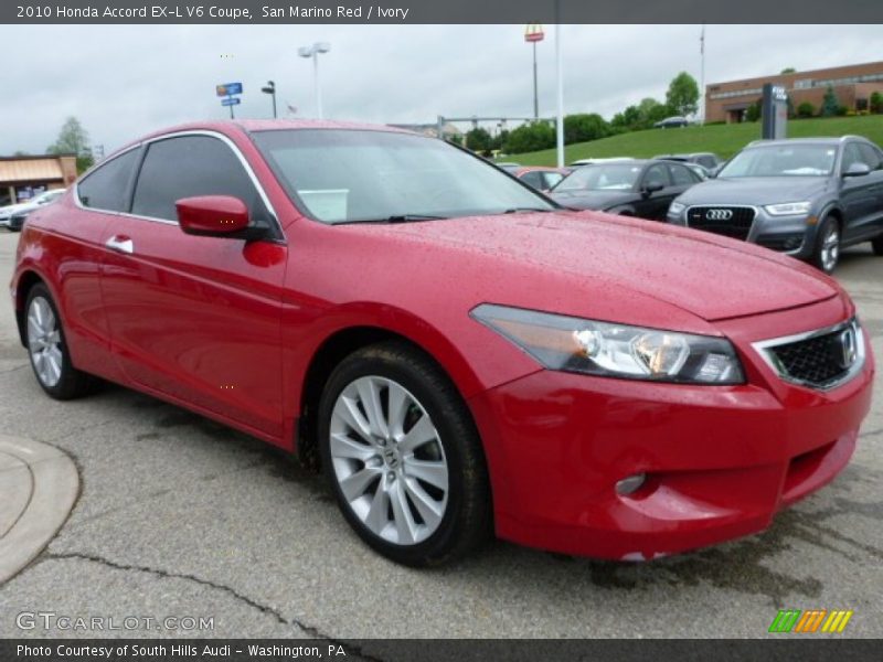 San Marino Red / Ivory 2010 Honda Accord EX-L V6 Coupe