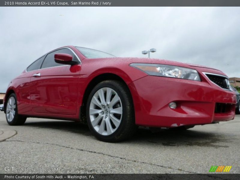 San Marino Red / Ivory 2010 Honda Accord EX-L V6 Coupe