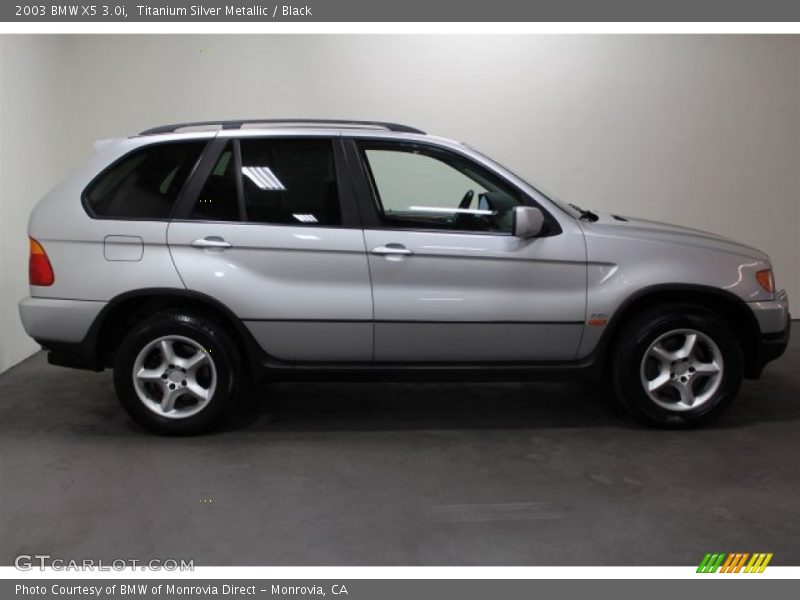 Titanium Silver Metallic / Black 2003 BMW X5 3.0i