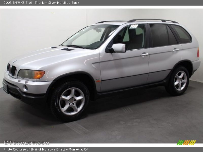 Titanium Silver Metallic / Black 2003 BMW X5 3.0i