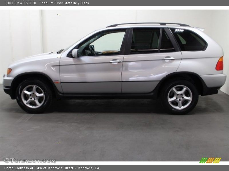 Titanium Silver Metallic / Black 2003 BMW X5 3.0i