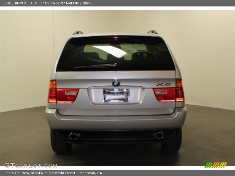 Titanium Silver Metallic / Black 2003 BMW X5 3.0i