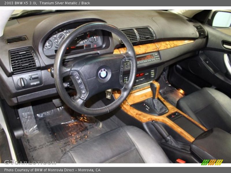 Titanium Silver Metallic / Black 2003 BMW X5 3.0i