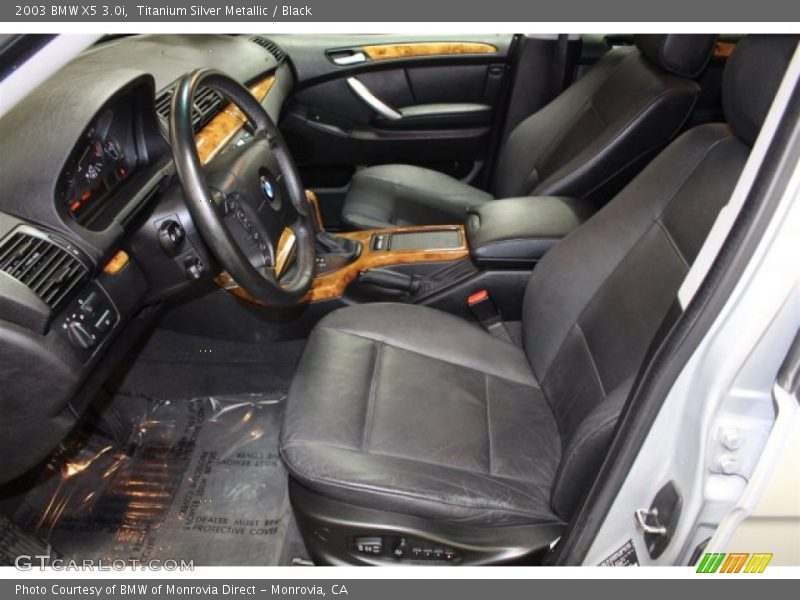 Titanium Silver Metallic / Black 2003 BMW X5 3.0i