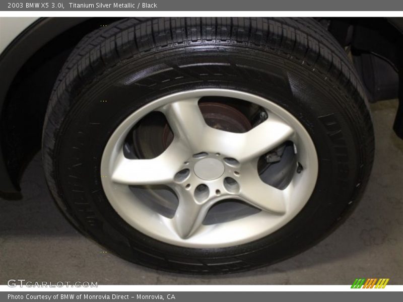 Titanium Silver Metallic / Black 2003 BMW X5 3.0i