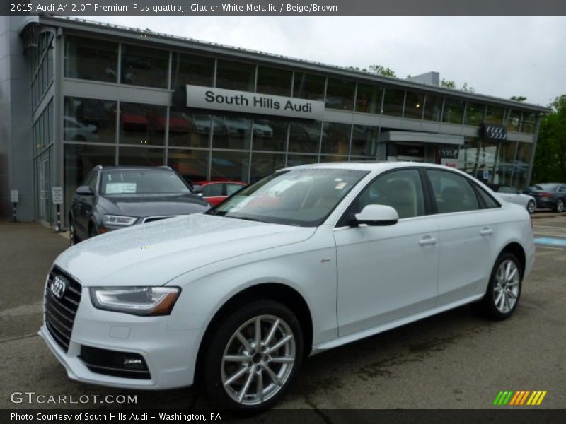 Glacier White Metallic / Beige/Brown 2015 Audi A4 2.0T Premium Plus quattro