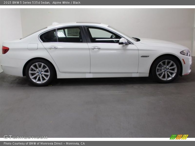 Alpine White / Black 2015 BMW 5 Series 535d Sedan