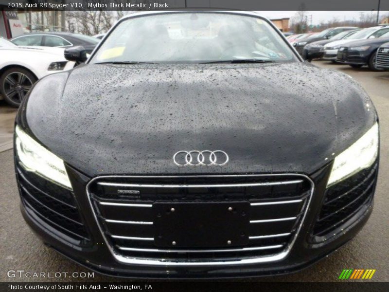 Mythos Black Metallic / Black 2015 Audi R8 Spyder V10