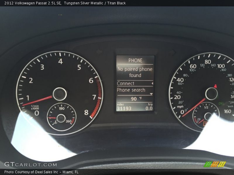 Tungsten Silver Metallic / Titan Black 2012 Volkswagen Passat 2.5L SE