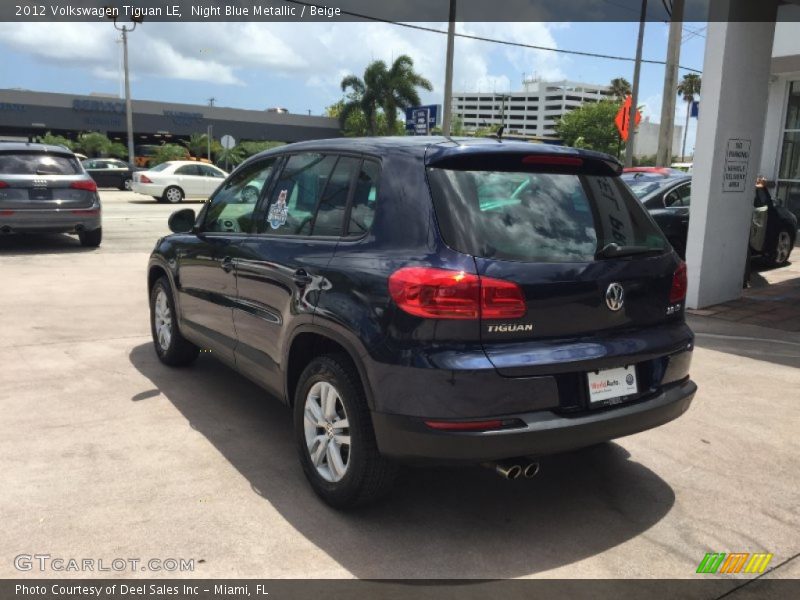 Night Blue Metallic / Beige 2012 Volkswagen Tiguan LE