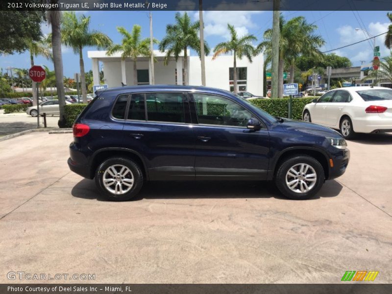 Night Blue Metallic / Beige 2012 Volkswagen Tiguan LE