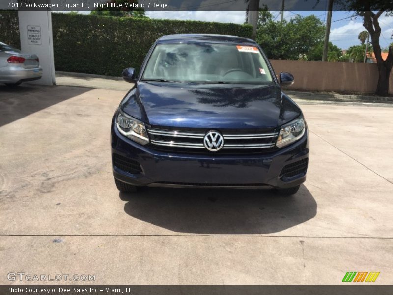 Night Blue Metallic / Beige 2012 Volkswagen Tiguan LE