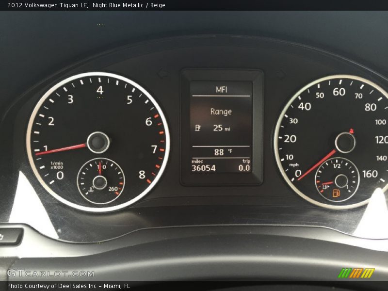 Night Blue Metallic / Beige 2012 Volkswagen Tiguan LE