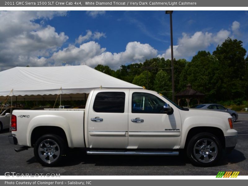 White Diamond Tricoat / Very Dark Cashmere/Light Cashmere 2011 GMC Sierra 1500 SLT Crew Cab 4x4