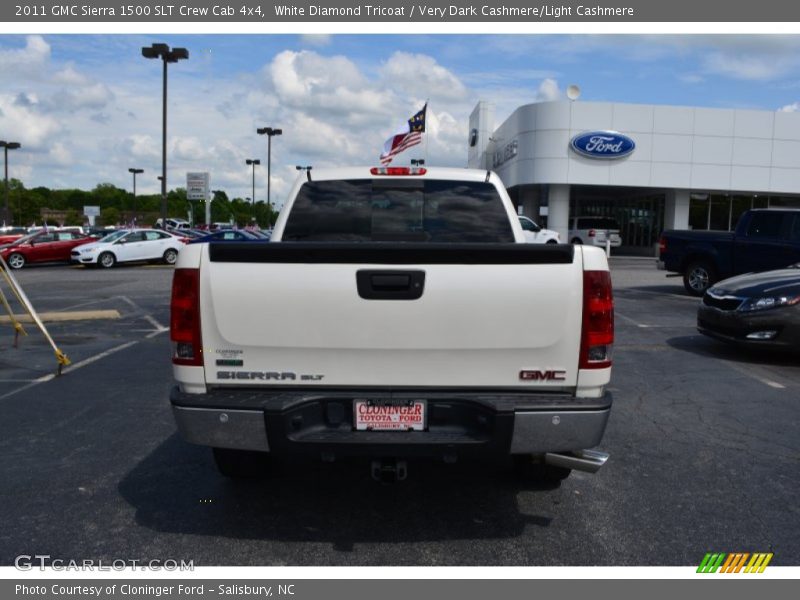 White Diamond Tricoat / Very Dark Cashmere/Light Cashmere 2011 GMC Sierra 1500 SLT Crew Cab 4x4