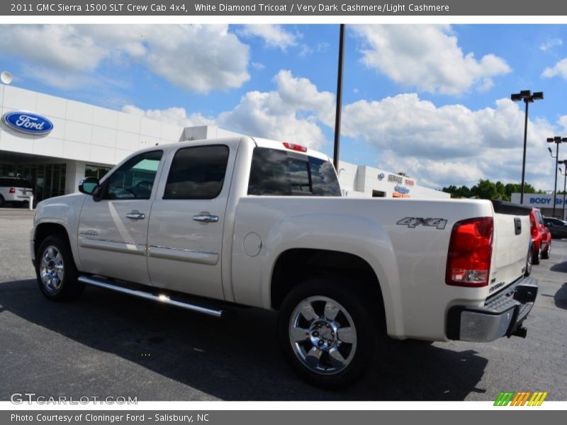 White Diamond Tricoat / Very Dark Cashmere/Light Cashmere 2011 GMC Sierra 1500 SLT Crew Cab 4x4
