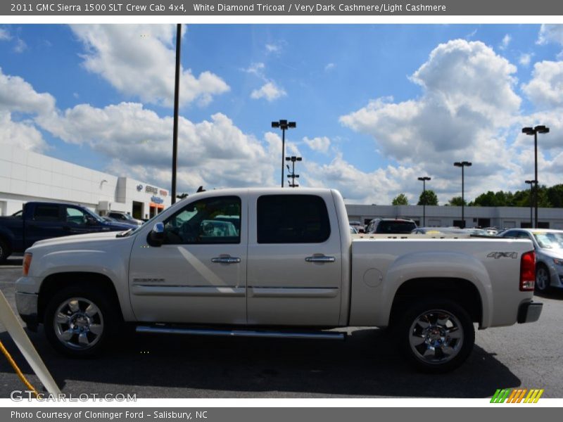 White Diamond Tricoat / Very Dark Cashmere/Light Cashmere 2011 GMC Sierra 1500 SLT Crew Cab 4x4