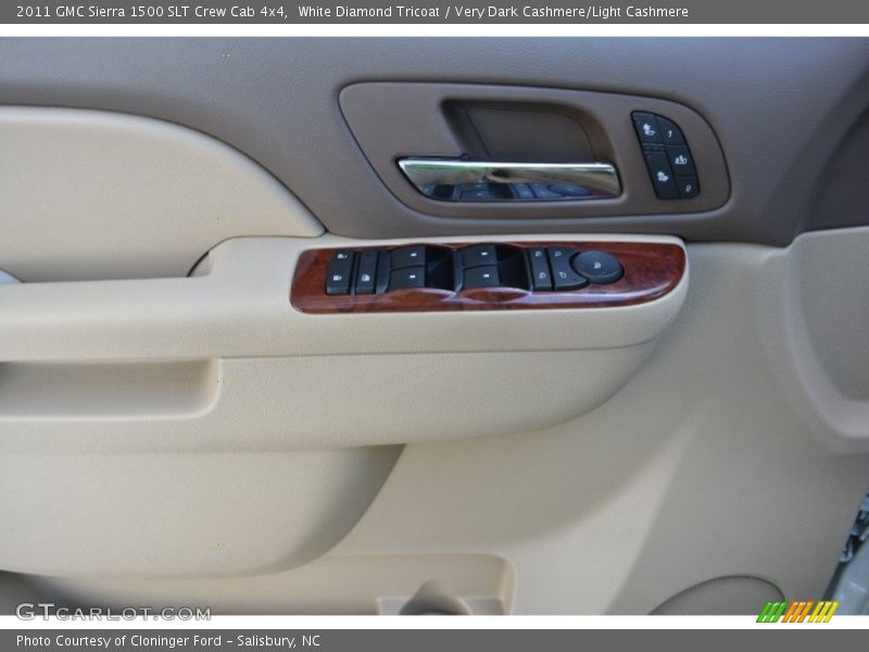White Diamond Tricoat / Very Dark Cashmere/Light Cashmere 2011 GMC Sierra 1500 SLT Crew Cab 4x4