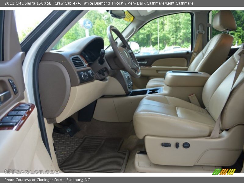 White Diamond Tricoat / Very Dark Cashmere/Light Cashmere 2011 GMC Sierra 1500 SLT Crew Cab 4x4