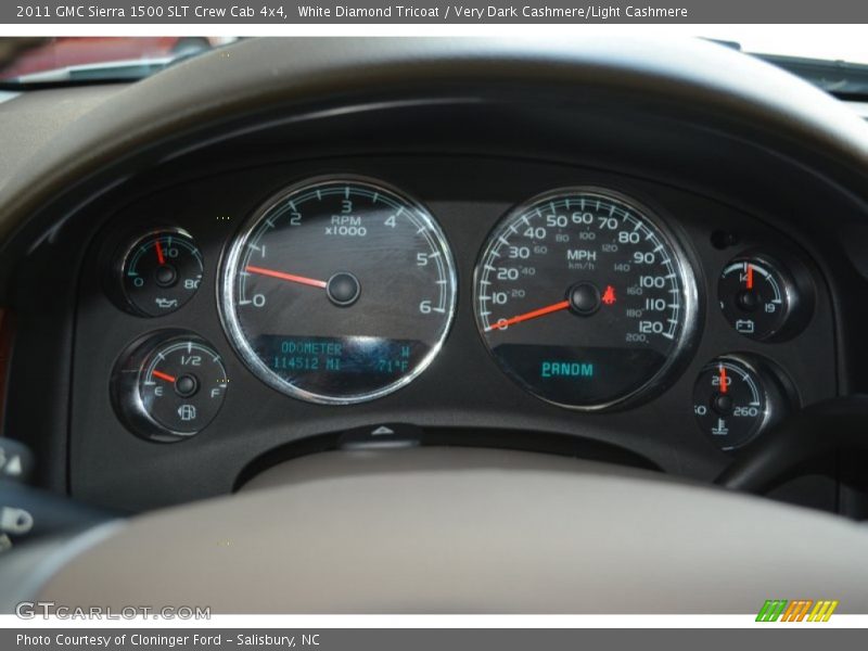 White Diamond Tricoat / Very Dark Cashmere/Light Cashmere 2011 GMC Sierra 1500 SLT Crew Cab 4x4