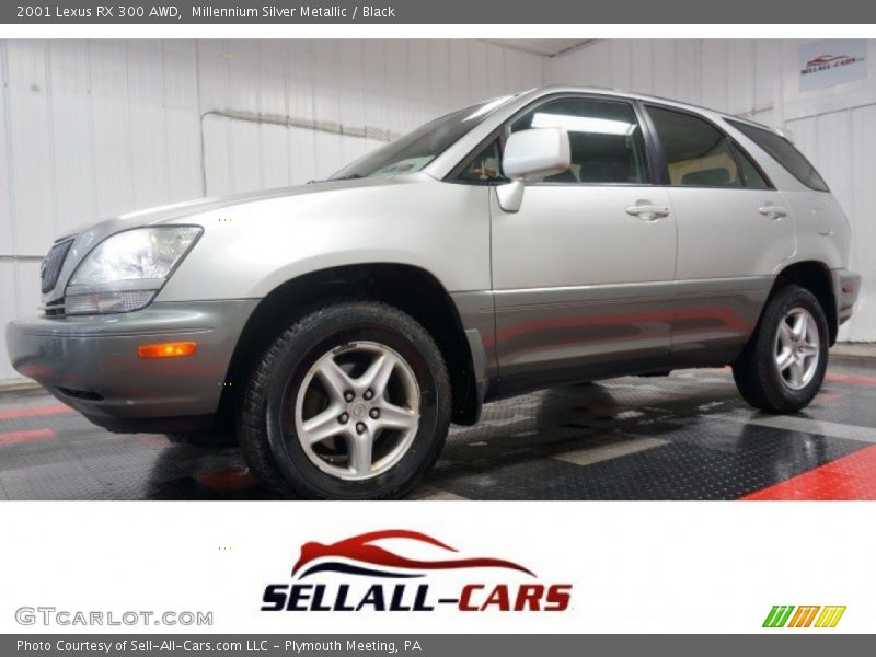 Millennium Silver Metallic / Black 2001 Lexus RX 300 AWD