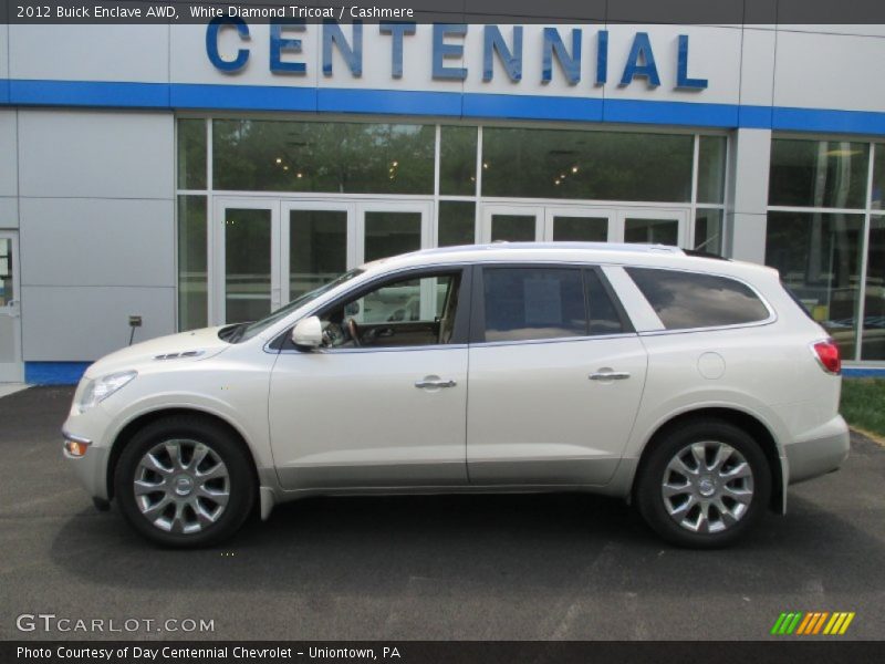 White Diamond Tricoat / Cashmere 2012 Buick Enclave AWD