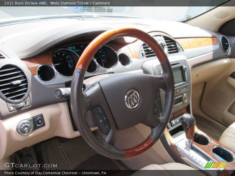 White Diamond Tricoat / Cashmere 2012 Buick Enclave AWD