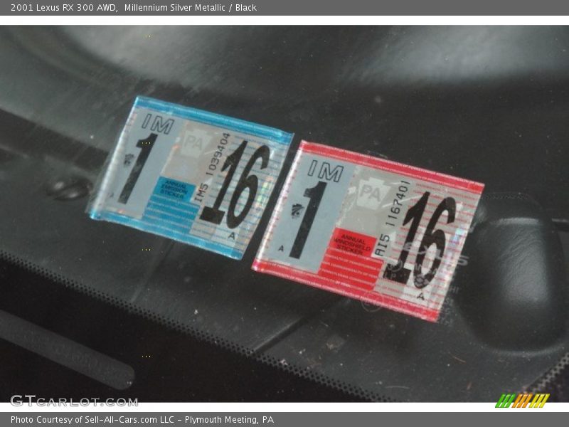 Millennium Silver Metallic / Black 2001 Lexus RX 300 AWD