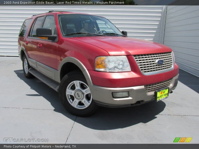 Laser Red Tinted Metallic / Medium Parchment 2003 Ford Expedition Eddie Bauer