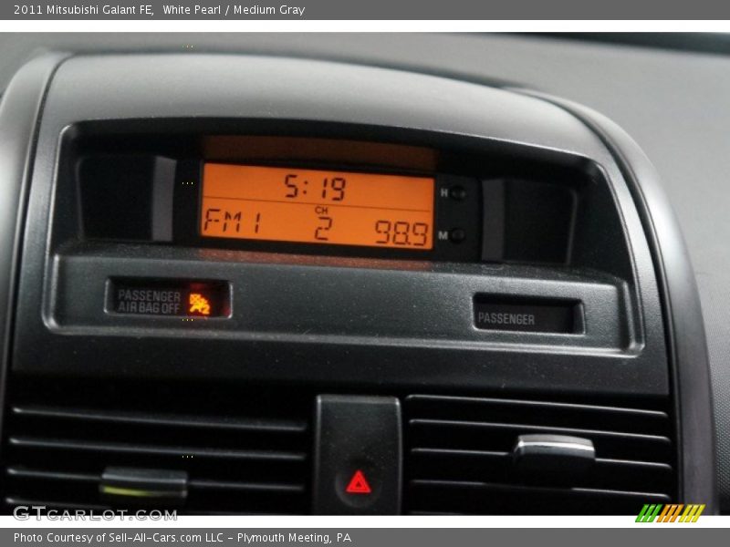 White Pearl / Medium Gray 2011 Mitsubishi Galant FE