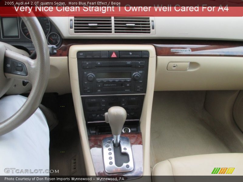 Moro Blue Pearl Effect / Beige 2005 Audi A4 2.0T quattro Sedan