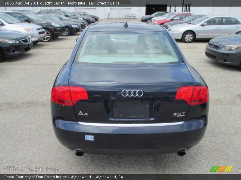 Moro Blue Pearl Effect / Beige 2005 Audi A4 2.0T quattro Sedan