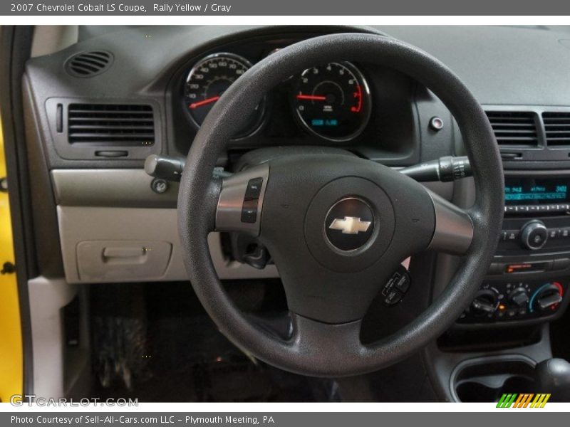 Rally Yellow / Gray 2007 Chevrolet Cobalt LS Coupe