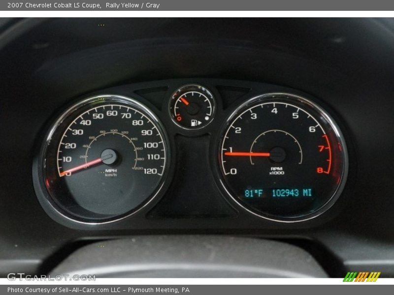 Rally Yellow / Gray 2007 Chevrolet Cobalt LS Coupe