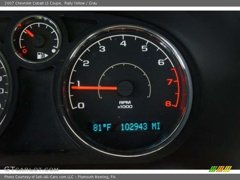 Rally Yellow / Gray 2007 Chevrolet Cobalt LS Coupe