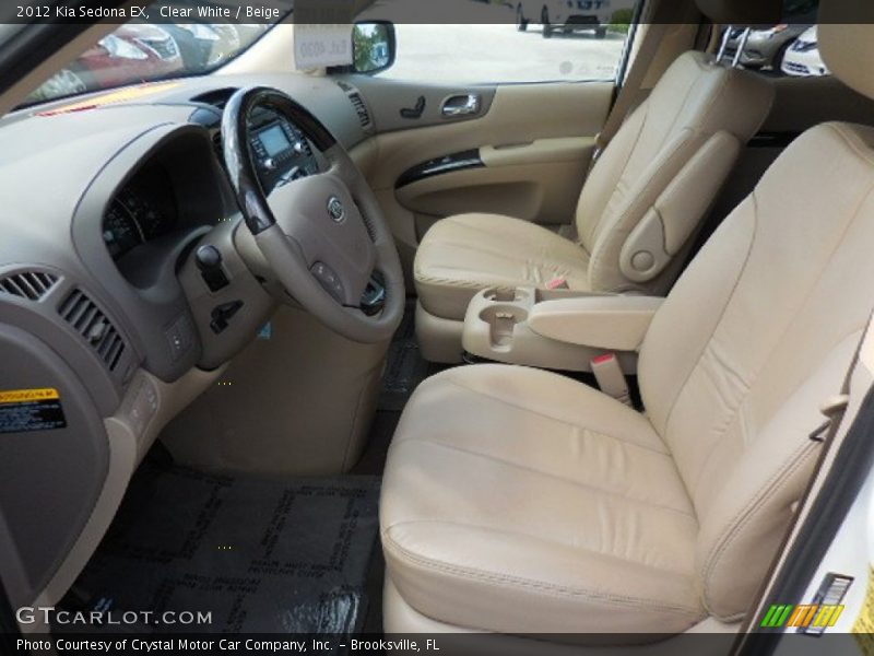 Clear White / Beige 2012 Kia Sedona EX