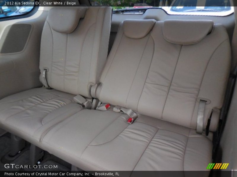 Clear White / Beige 2012 Kia Sedona EX