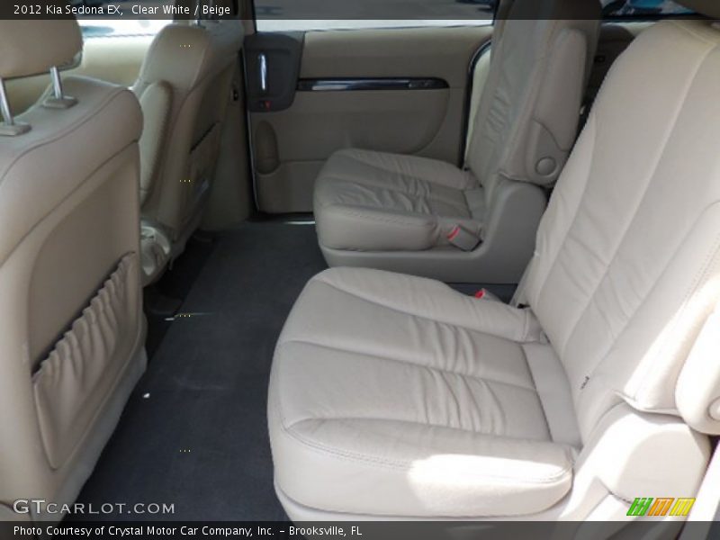 Clear White / Beige 2012 Kia Sedona EX