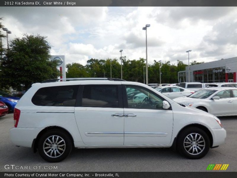 Clear White / Beige 2012 Kia Sedona EX
