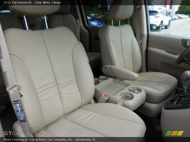Clear White / Beige 2012 Kia Sedona EX