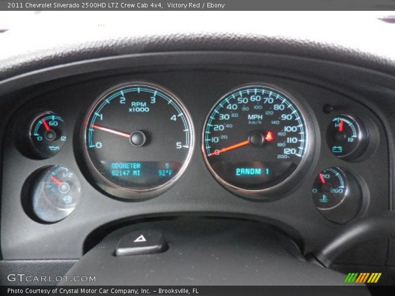 Victory Red / Ebony 2011 Chevrolet Silverado 2500HD LTZ Crew Cab 4x4