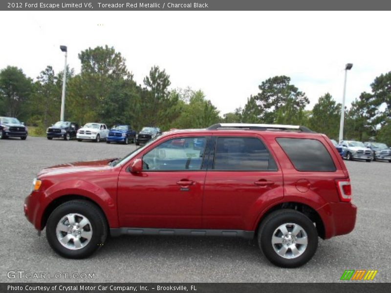 Toreador Red Metallic / Charcoal Black 2012 Ford Escape Limited V6