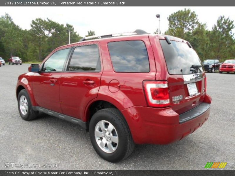 Toreador Red Metallic / Charcoal Black 2012 Ford Escape Limited V6