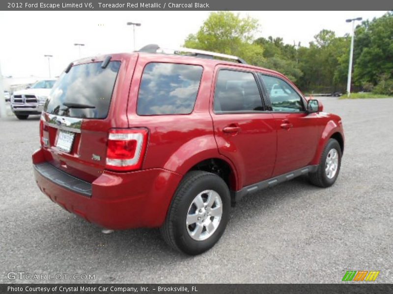Toreador Red Metallic / Charcoal Black 2012 Ford Escape Limited V6