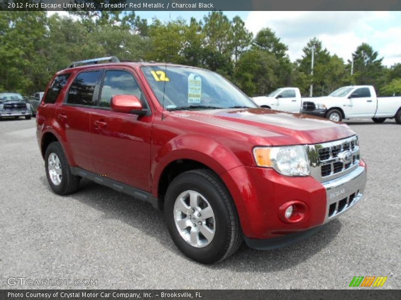 Toreador Red Metallic / Charcoal Black 2012 Ford Escape Limited V6