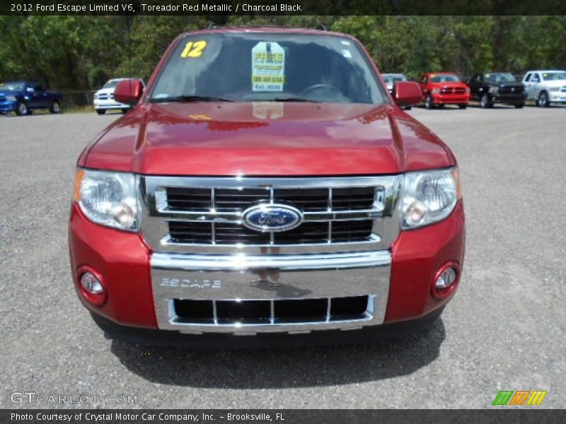 Toreador Red Metallic / Charcoal Black 2012 Ford Escape Limited V6