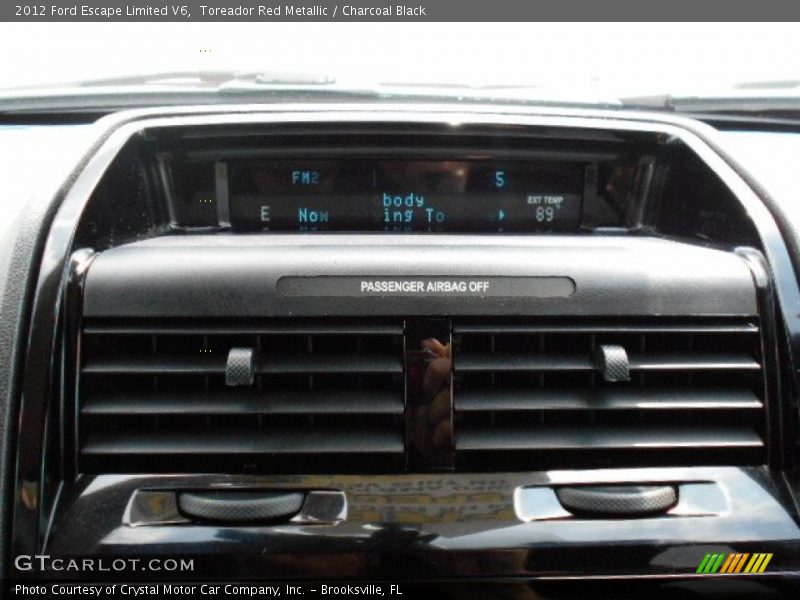 Toreador Red Metallic / Charcoal Black 2012 Ford Escape Limited V6